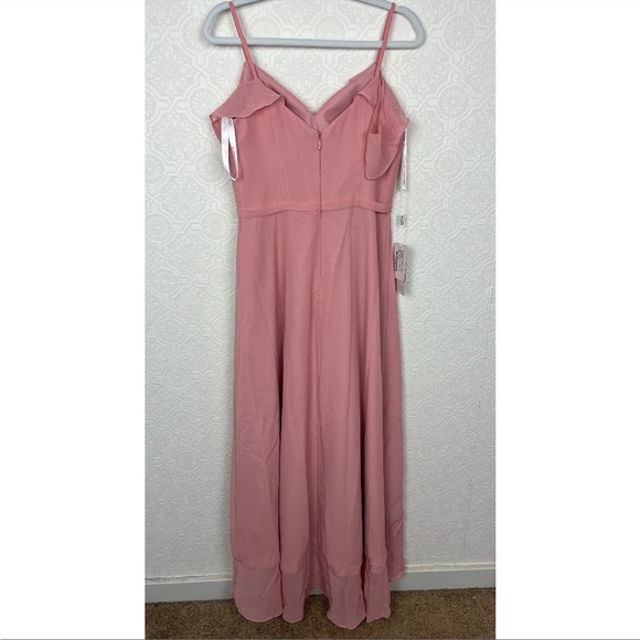 JJs House Dresses Nwt Jjs House Blush Pink Ruffles Vneck Chiffon